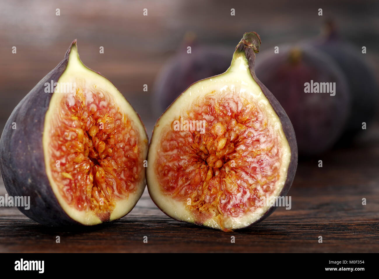 Ripe sweet figs . Healthy fig fruit on wooden table Stock Photo Alamy