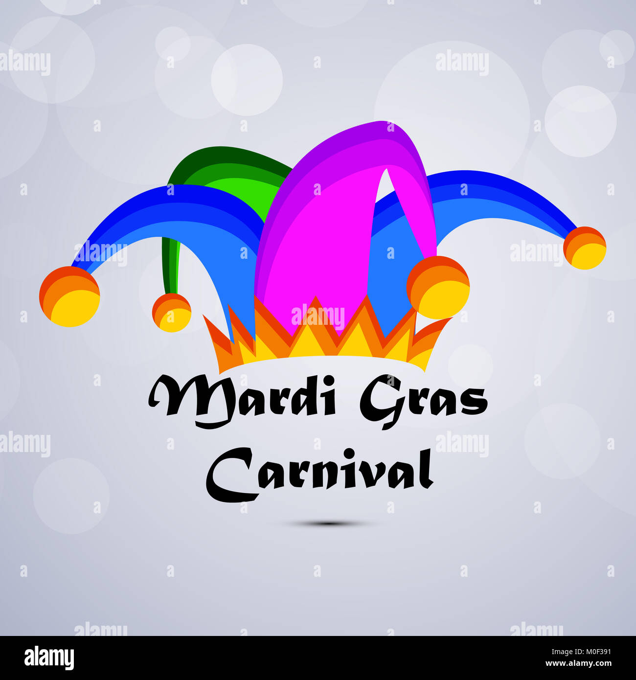 illustration of elements of Mardi Gras Carnival background Stock Photo ...