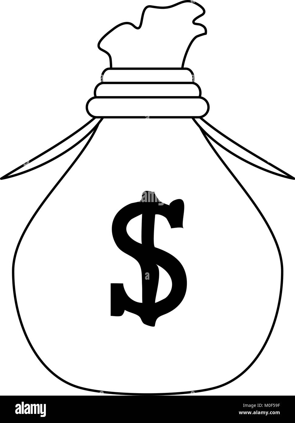 Money bag isolated Stock Vector Image & Art - Alamy