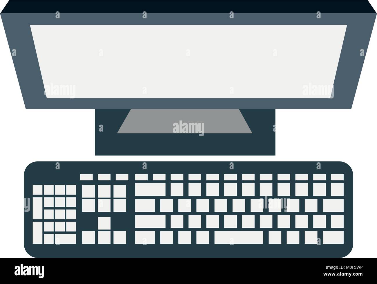 Computer with keyboard Stock Vector Image & Art - Alamy