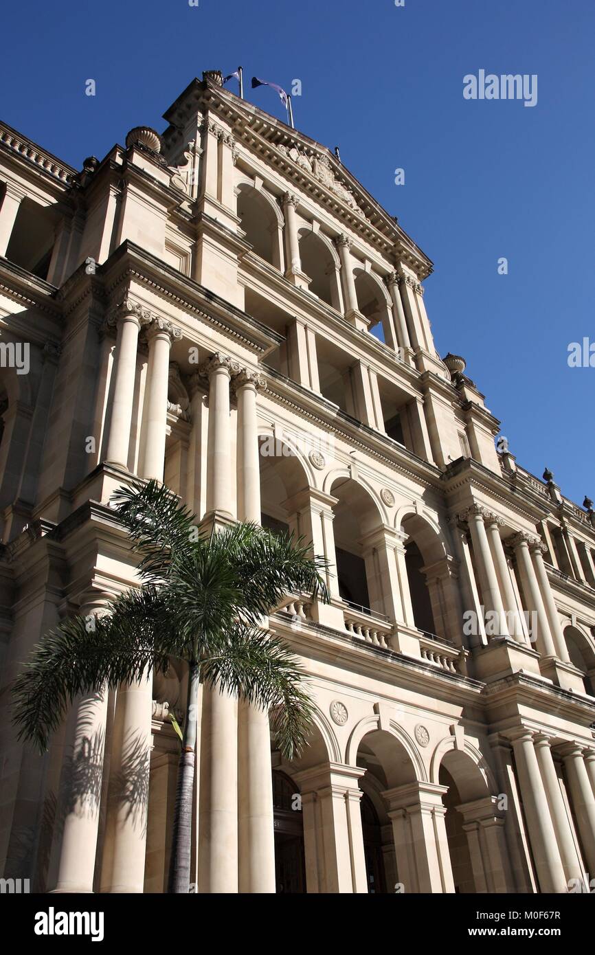 Brisbane, Queensland, Australia landmark - the former Queensland Government Treasury Building. Stock Photo