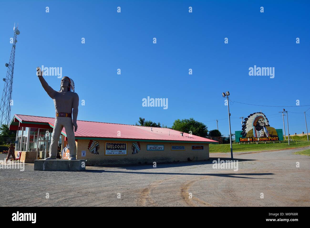 Calumet, Oklahoma July 20, 2017 Indian Trading Post and Art, off the