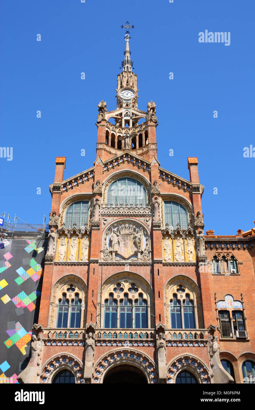 Barcelona architecture inscribed on UNESCO World Heritage List. Hospital de la Santa Creu i Sant