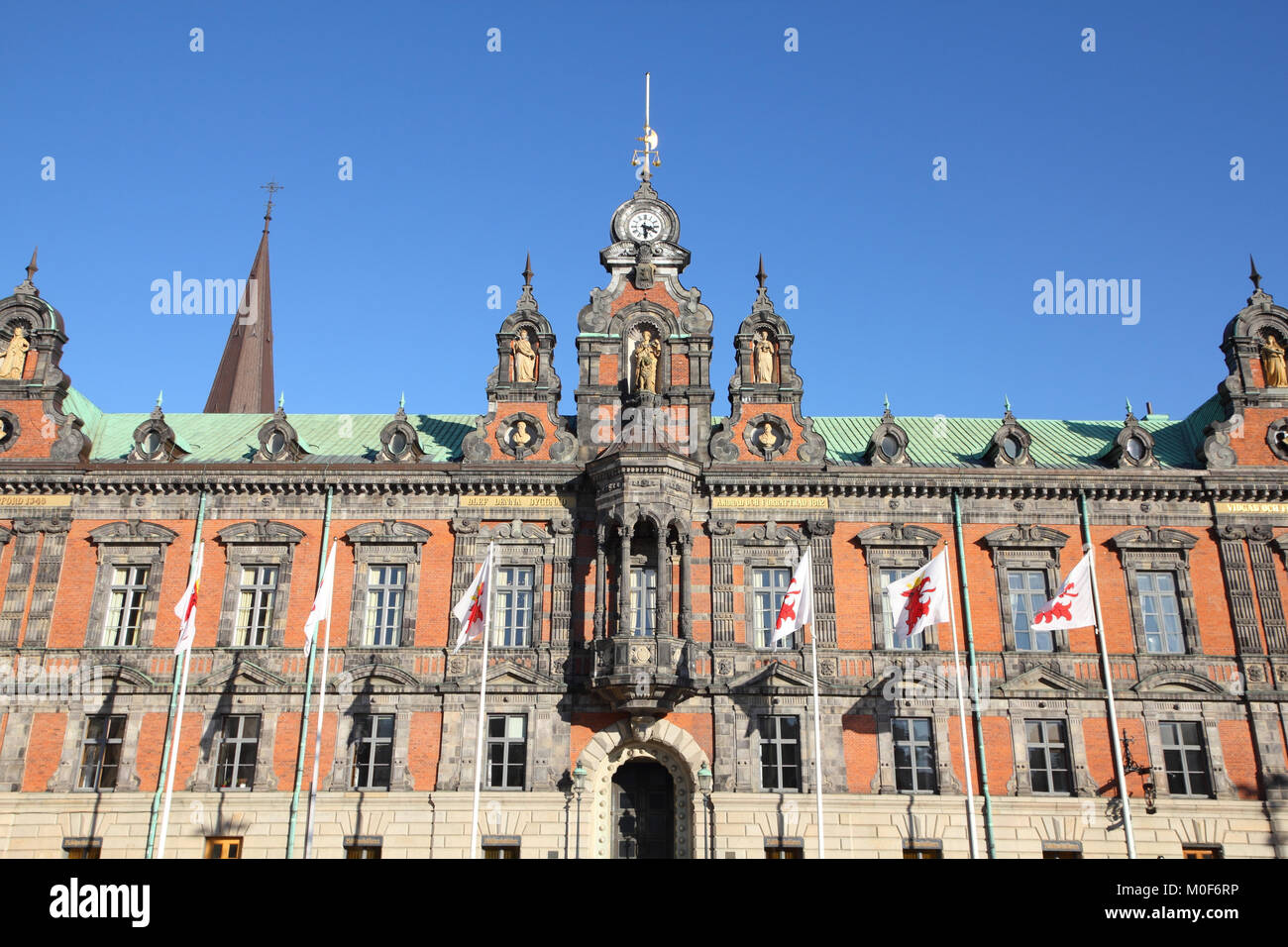 Malmo, Sweden - the Town Hall. City in Scania county (Skane in Swedish) and Oresund region. Stock Photo