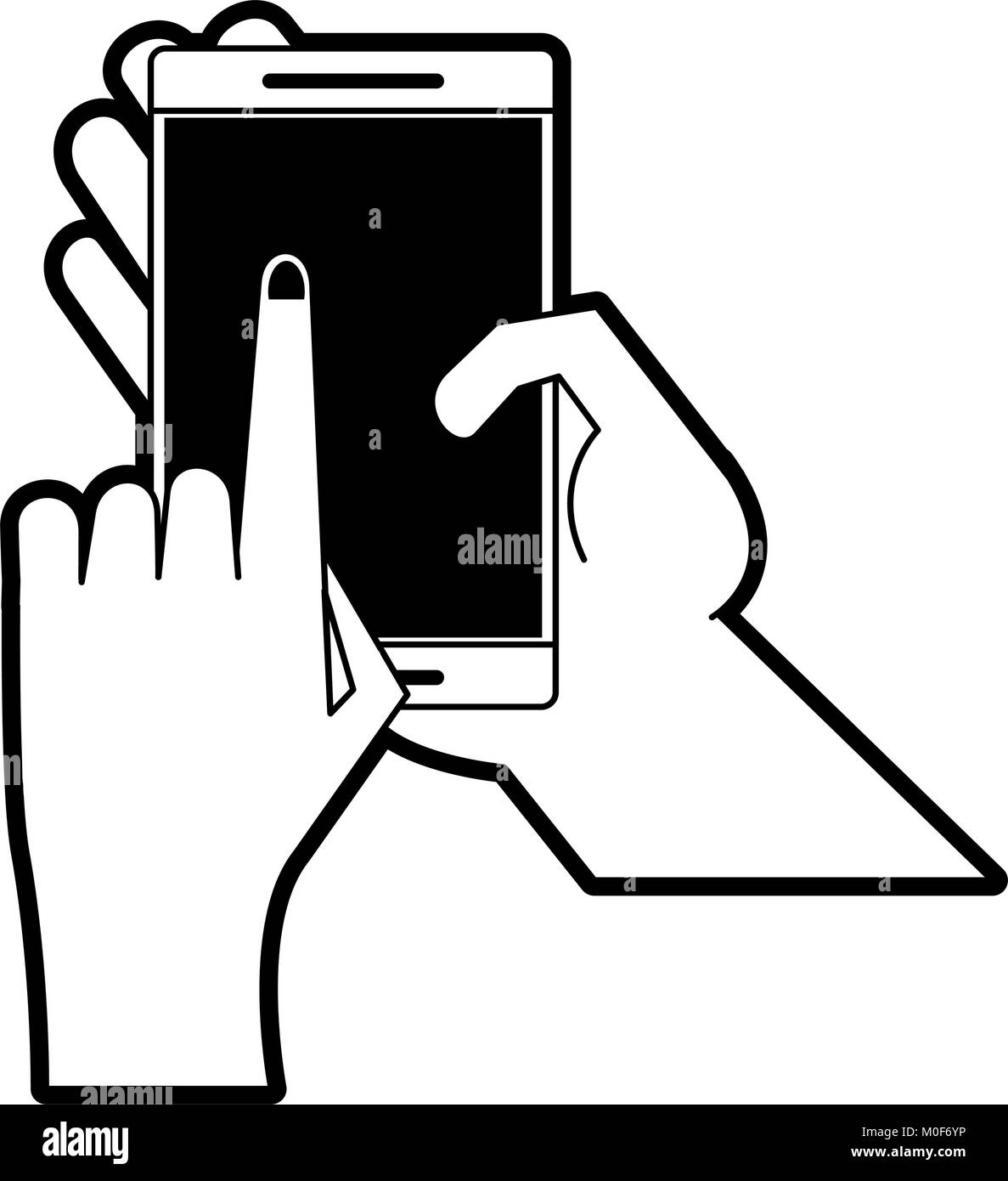 Hands with smartphone Stock Vector Image & Art - Alamy