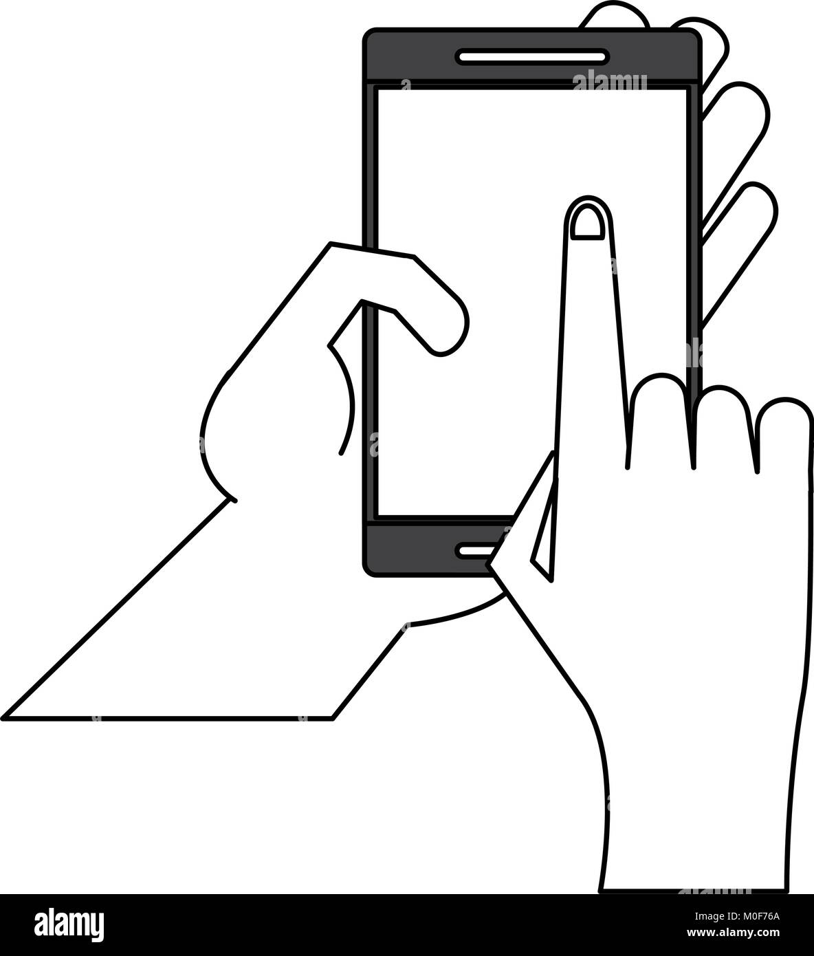 Hands with smartphone Stock Vector Image & Art - Alamy