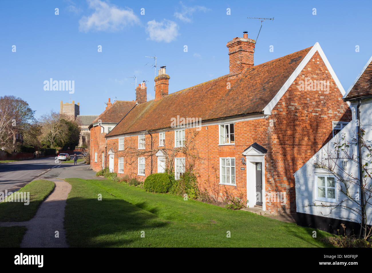 Old traditional brick houses, Orford, Suffolk, UK Stock Photo