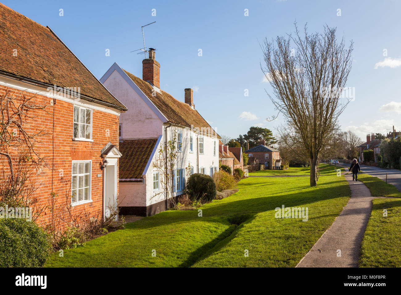 Old traditional brick houses, Orford, Suffolk, UK Stock Photo