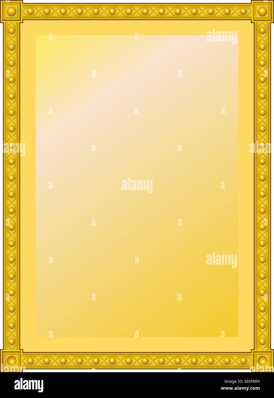 antique gold frame (vector) Stock Vector