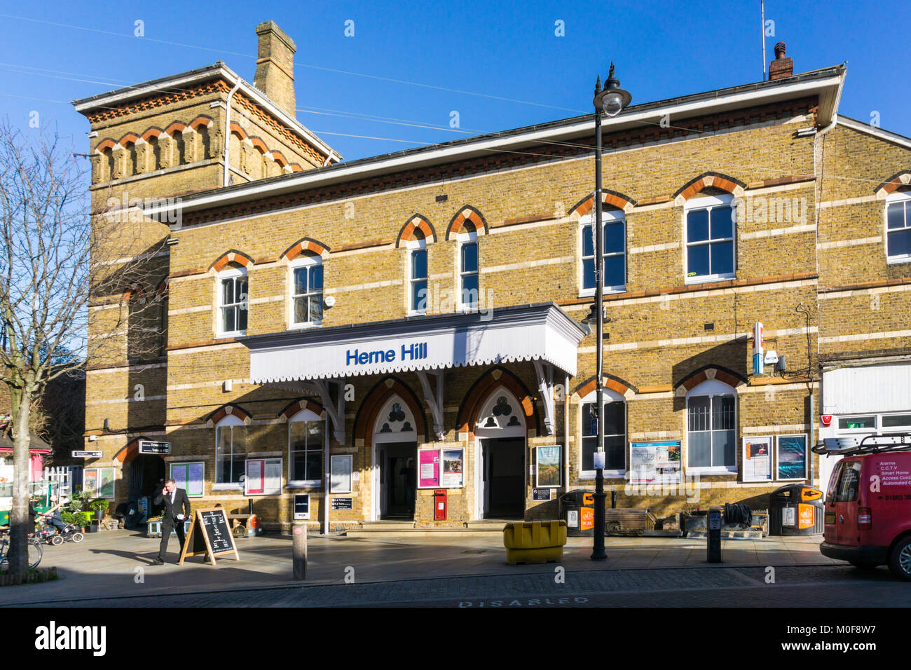 Herne Hill railway station. A commuter station in south London Stock