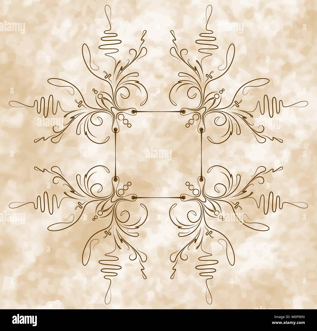 Vintage frame on aged background. Vector illustration Stock Vector ...