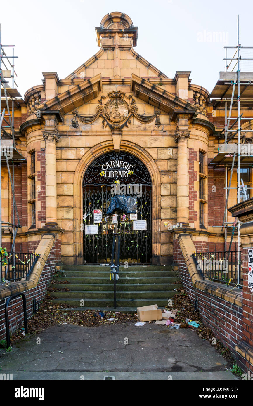The closed Carnegie Library in Herne Hill, Lambeth. Stock Photo