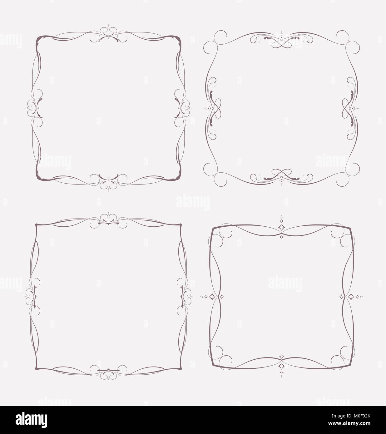 Set of four decorative vintage frames Stock Vector Image & Art - Alamy
