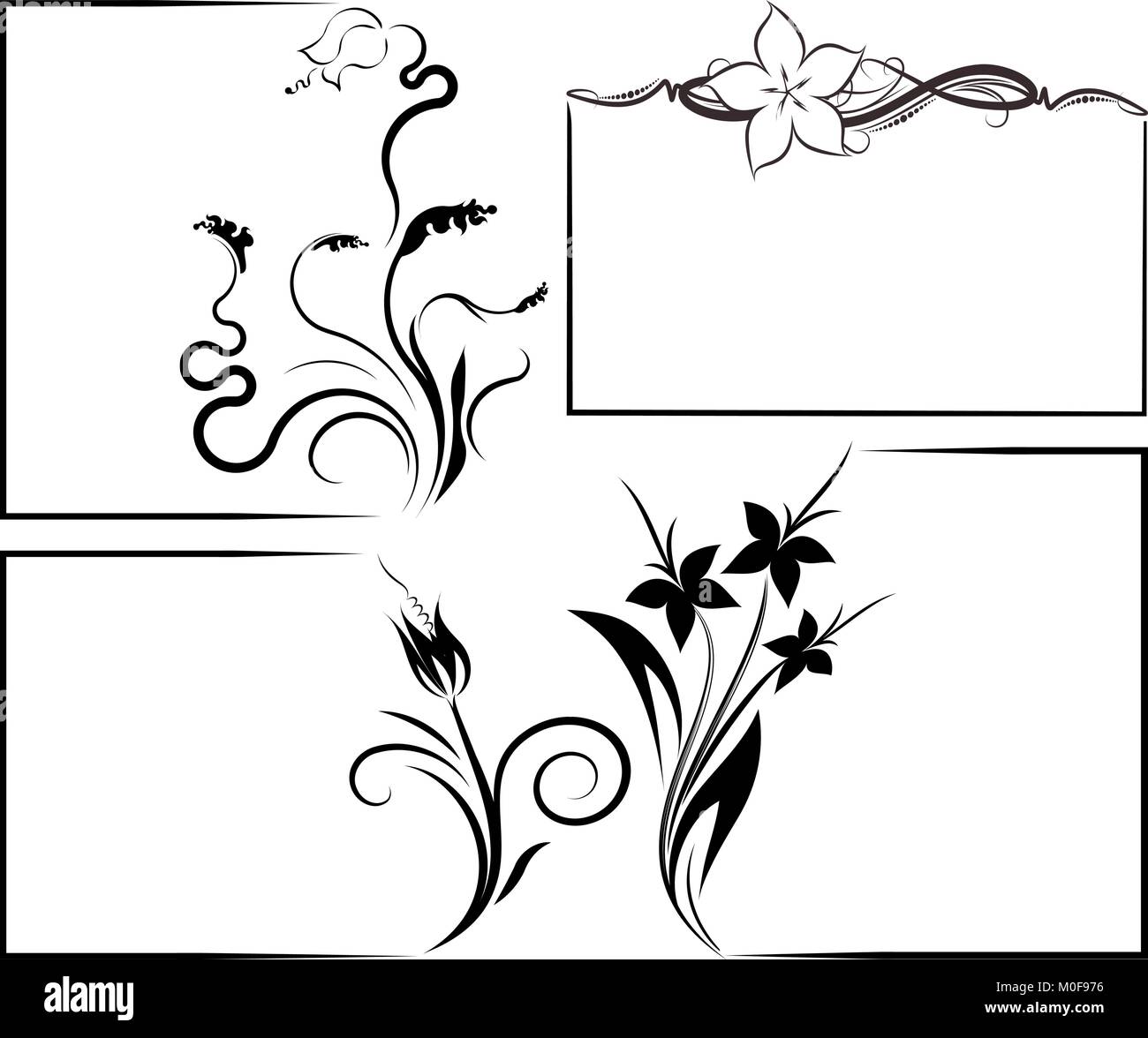 Set of four frames Stock Vector Images - Alamy
