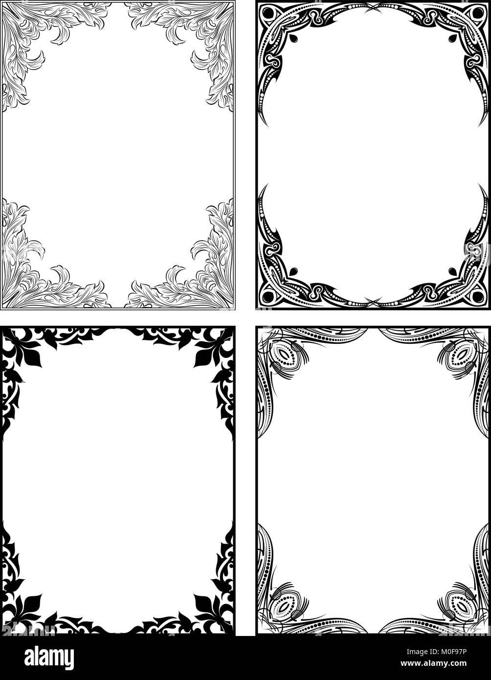 Four classical decor frames Stock Vector Image & Art - Alamy