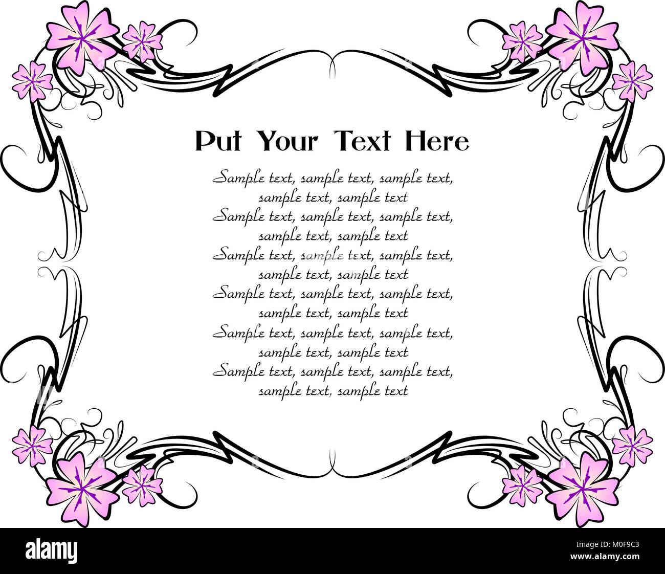 Abstract flowers frame. Vector Stock Vector Image & Art - Alamy