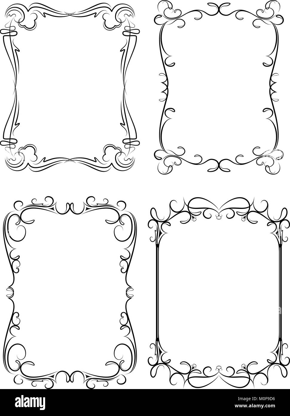 Four classical decor frames Stock Vector Image & Art - Alamy