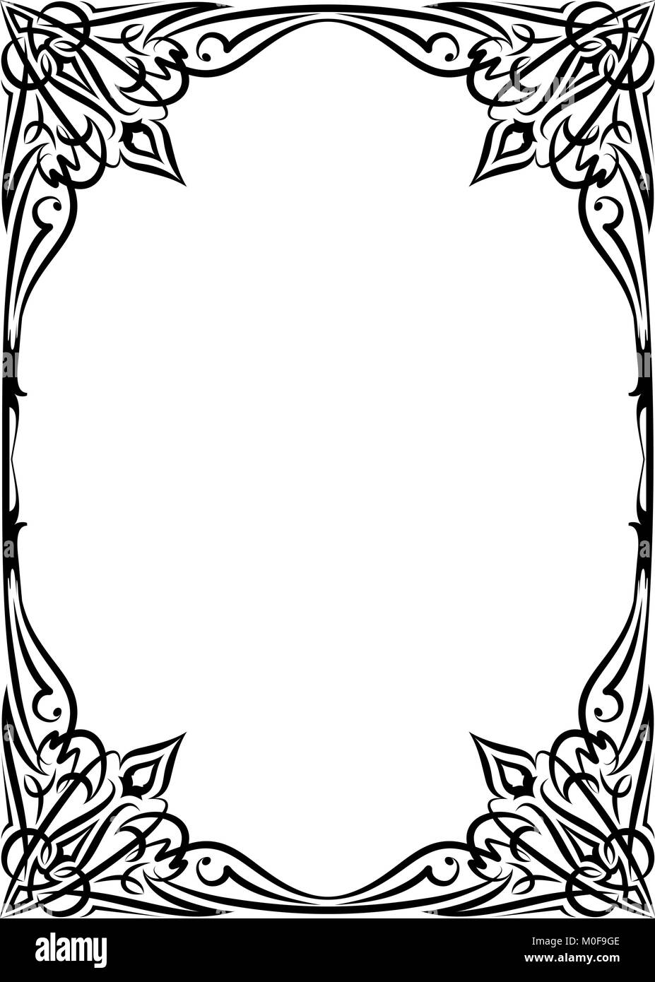 Vintage black frame with empty place for your text or other design