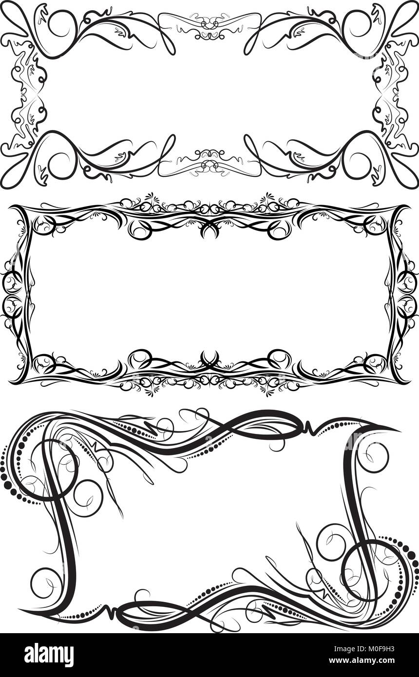 Vectpr Frames Set of 3 vector frames Stock Vector Image & Art - Alamy