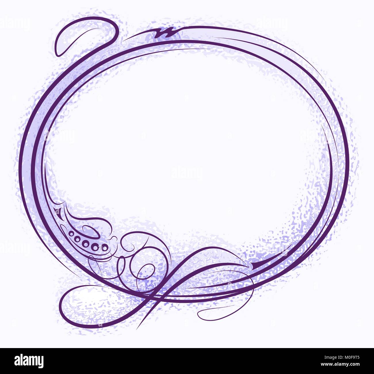 Elegant oval frame Stock Vector