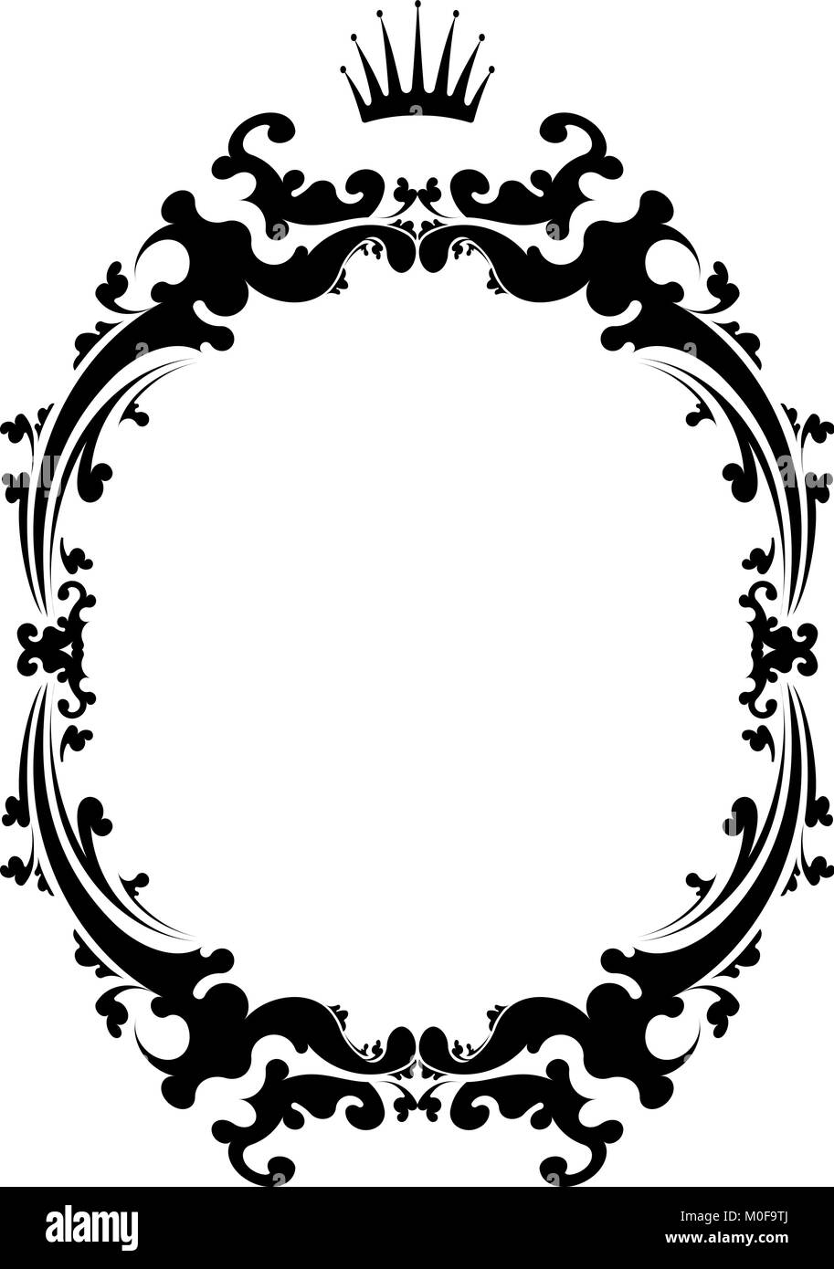 Decorative vintage frame with crown Stock Vector Image & Art - Alamy
