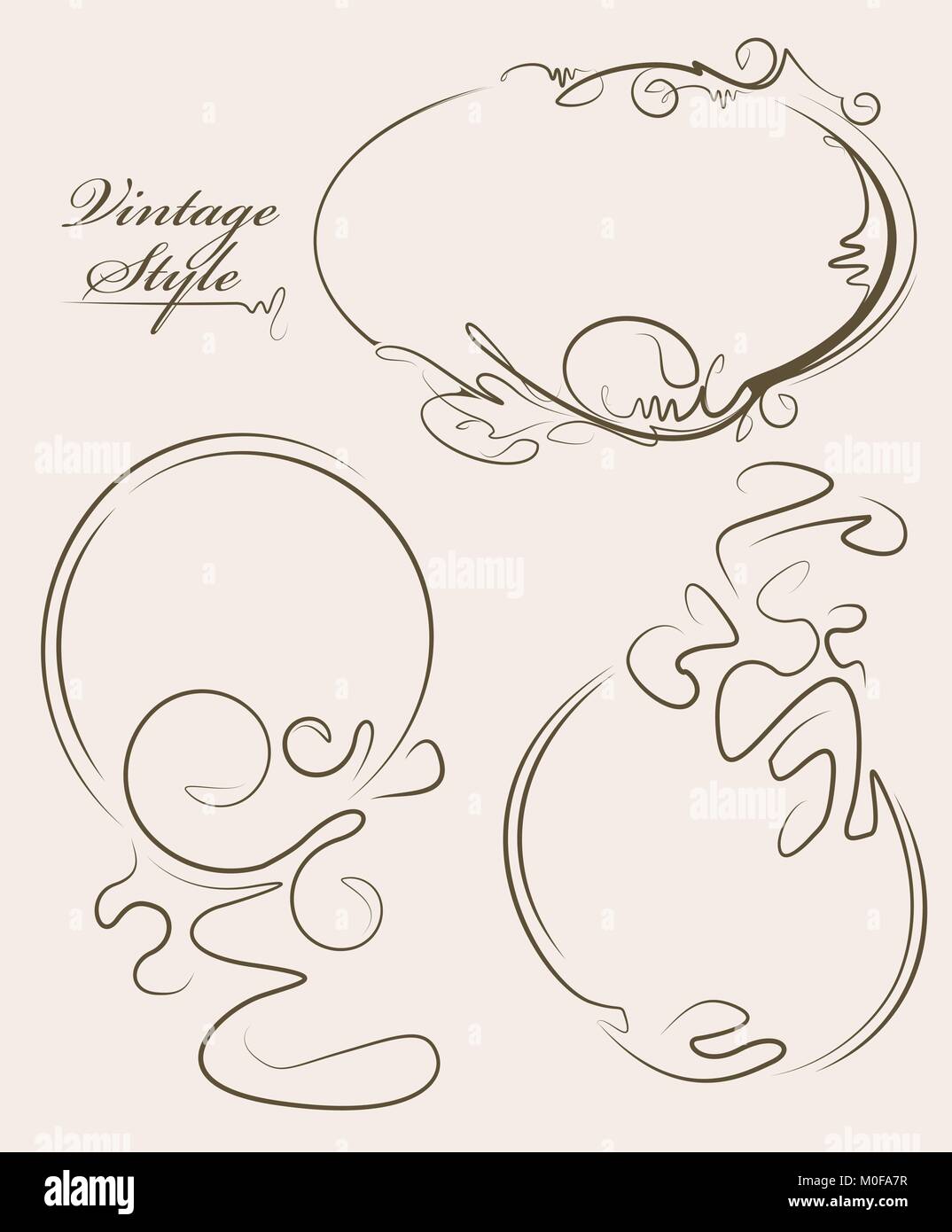 Beautiful collection of oval frames. Vector Stock Vector Image & Art ...