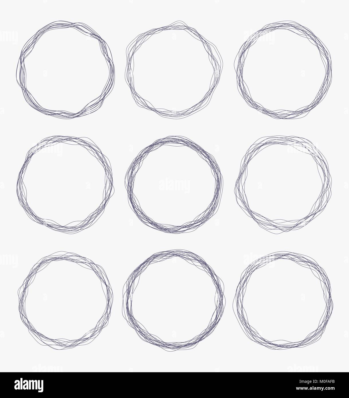 Grunge round frames Stock Vector Image & Art - Alamy