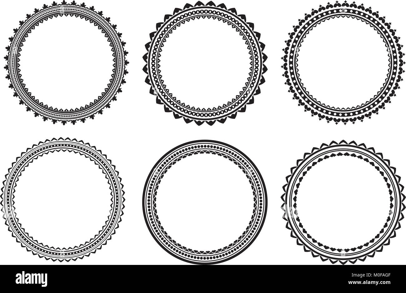 Set of round frames Stock Vector Image & Art Alamy