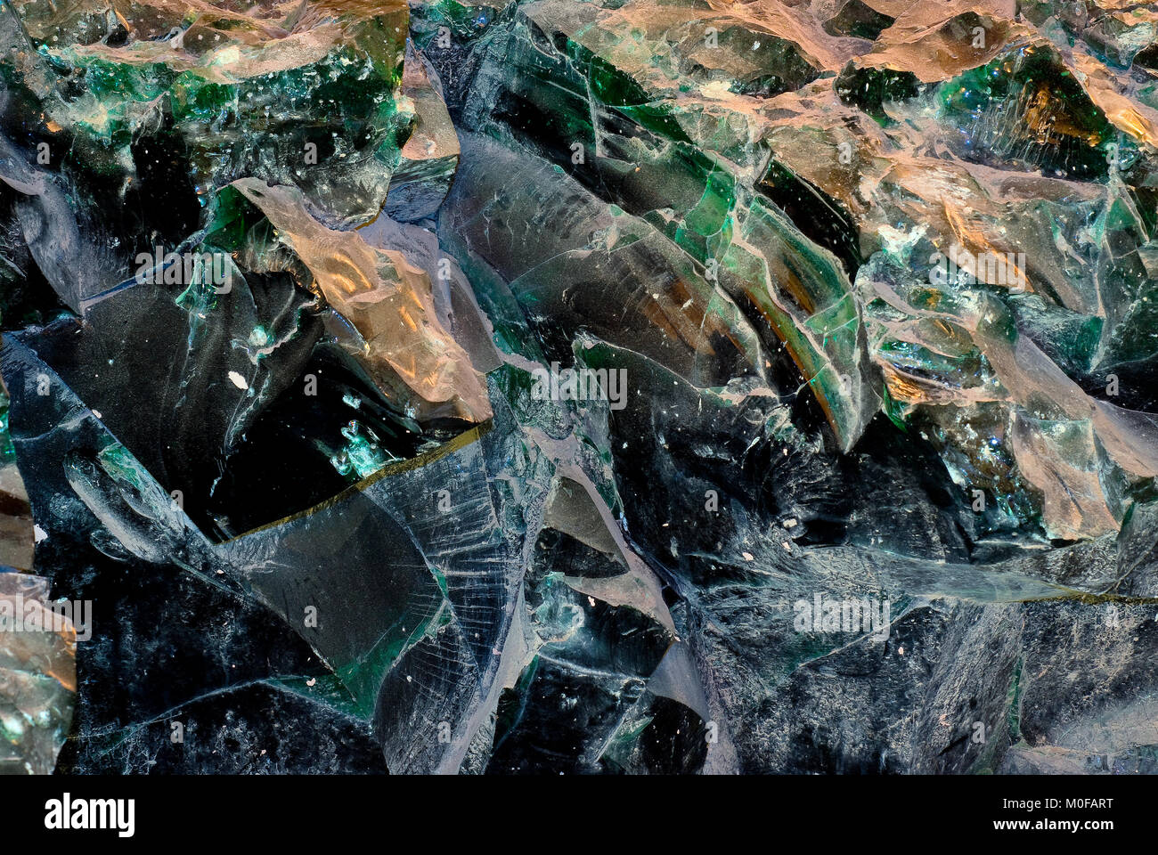 Solidified glass in ancient furnace at Glass Museum of Piegaro, Umbria, Italy Stock Photo