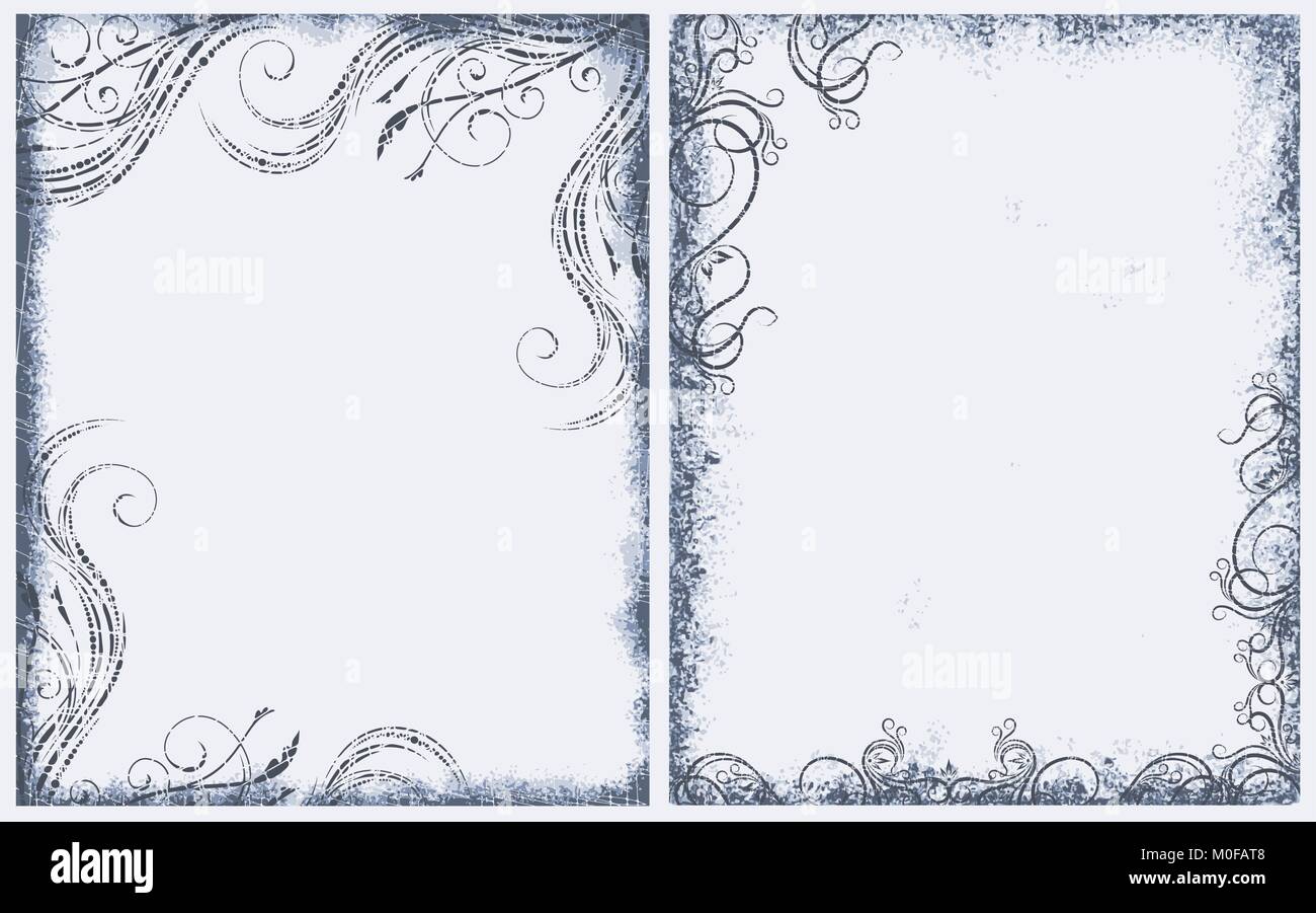 Pair of grunge frames Stock Vector Image & Art - Alamy