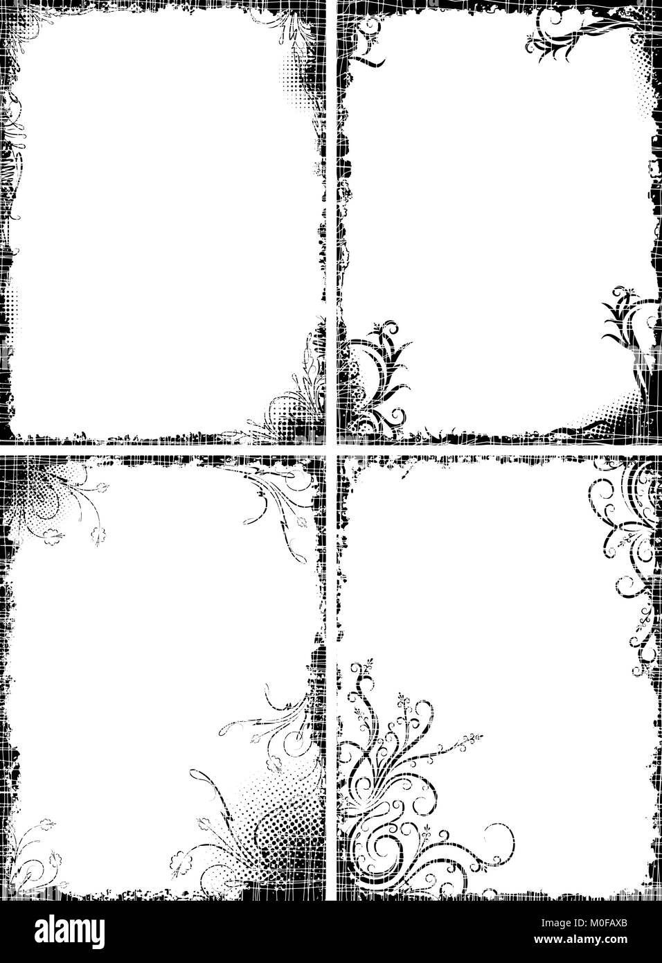 Set of four frames in grunge style Stock Vector Image & Art - Alamy