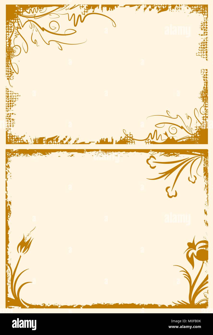 Set of two frames in grunge style Stock Vector Image & Art - Alamy