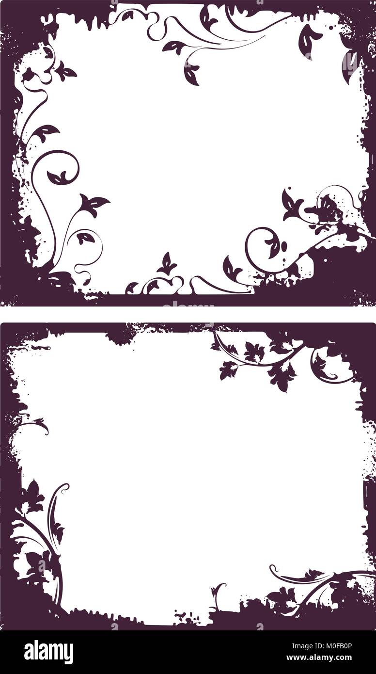 Pair of frames in grunge style Stock Vector Image & Art - Alamy