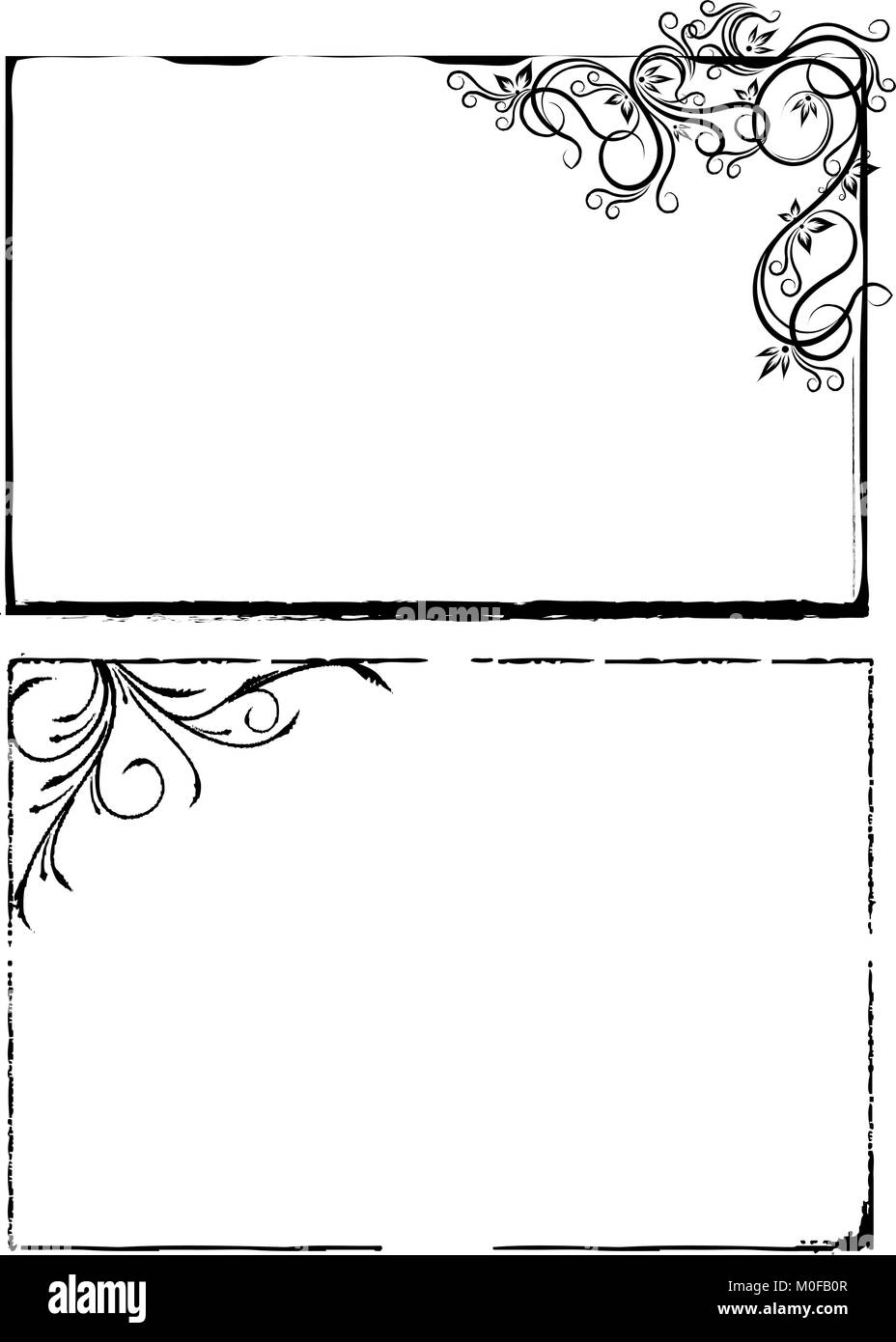 Pair of vector grunge frames Stock Vector Image & Art - Alamy