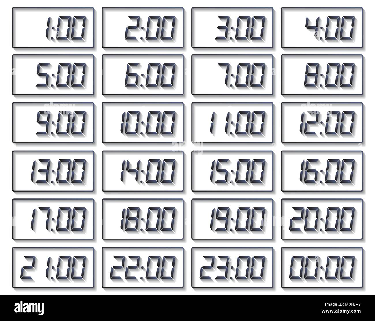 electronic clock set Stock Vector Image & Art Alamy