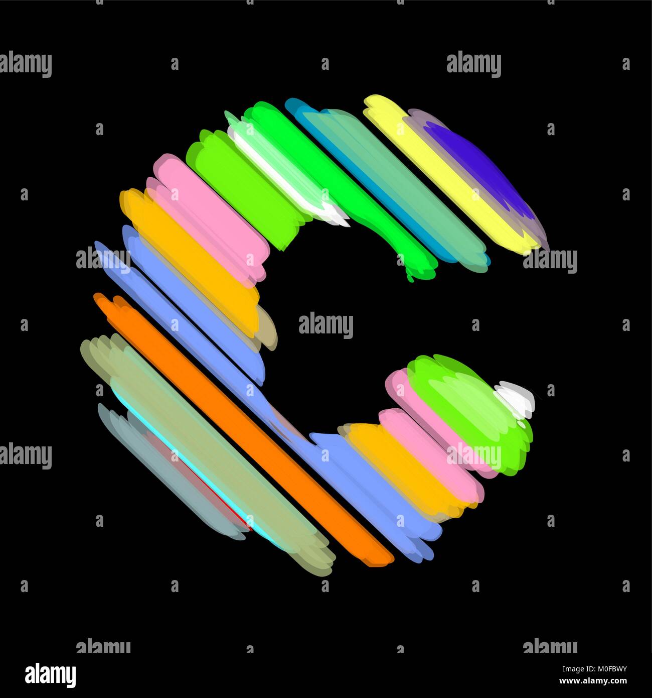 Abstract colorful alphabet. Letter C Stock Vector Image & Art - Alamy