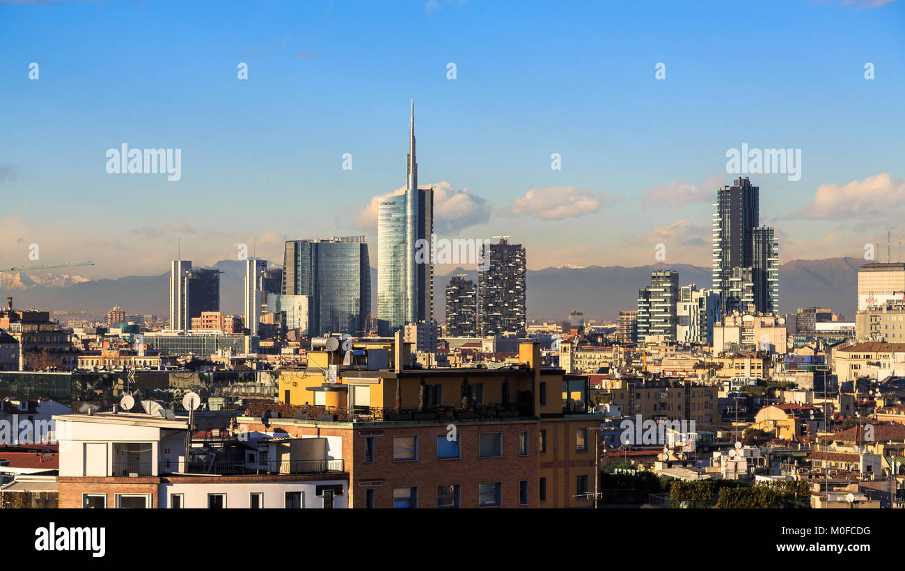 Milan, Italy, view on the skyline Stock Photo