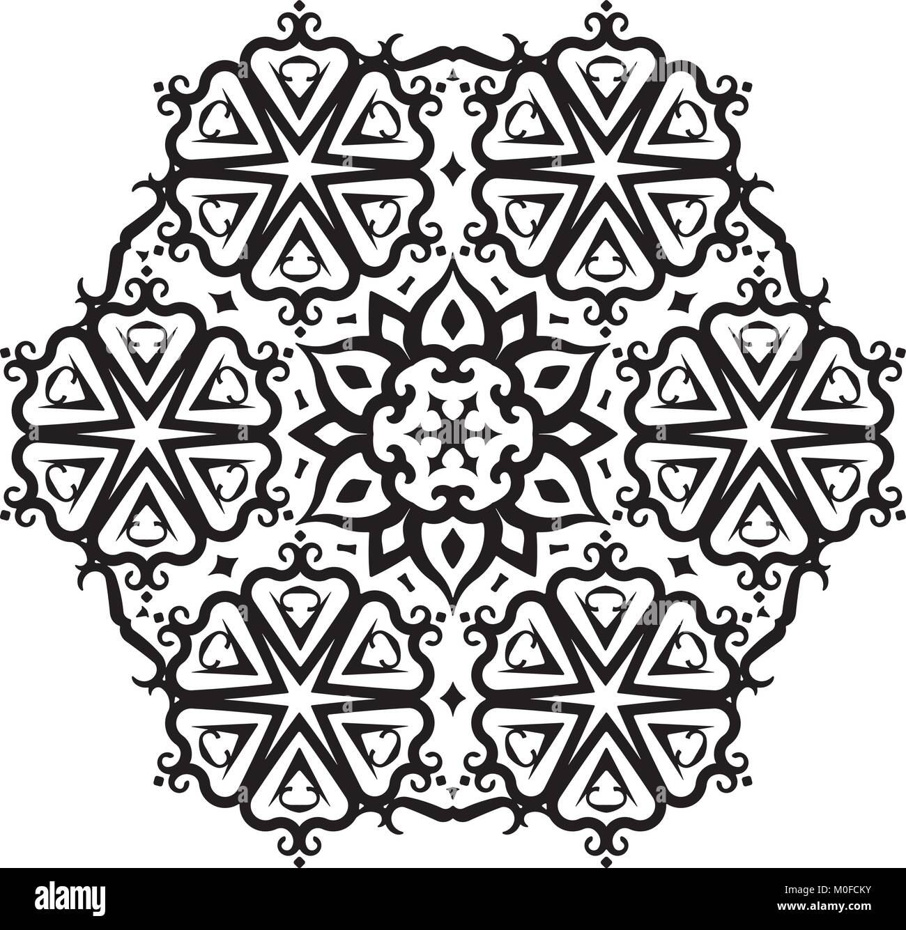 Vector Seamless Black and White Rounded Line Geometric Lace Pattern Stock  Vector Image & Art - Alamy