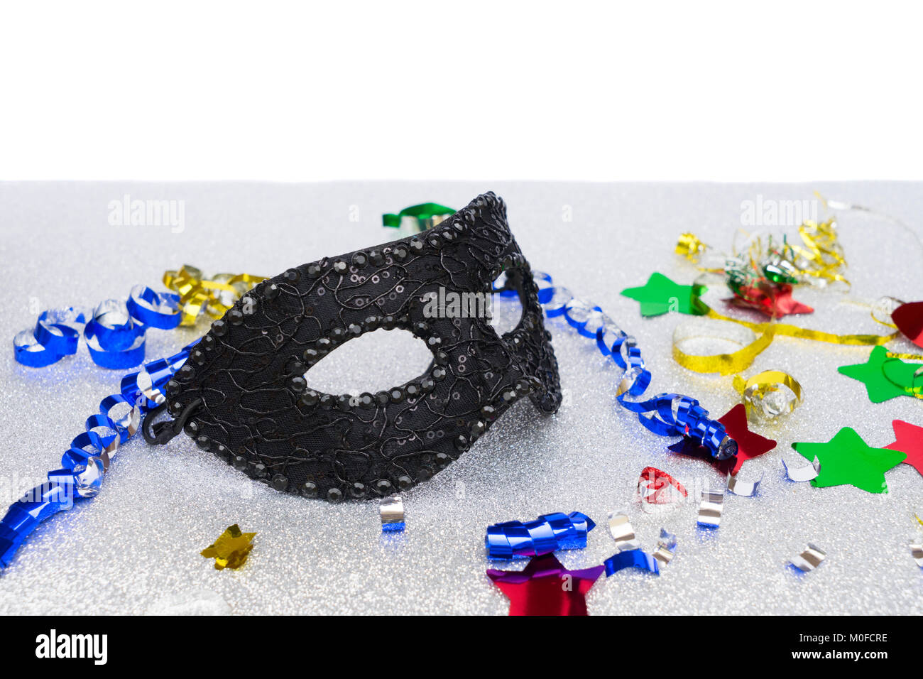 Mask with masquerade decorations Stock Photo - Alamy