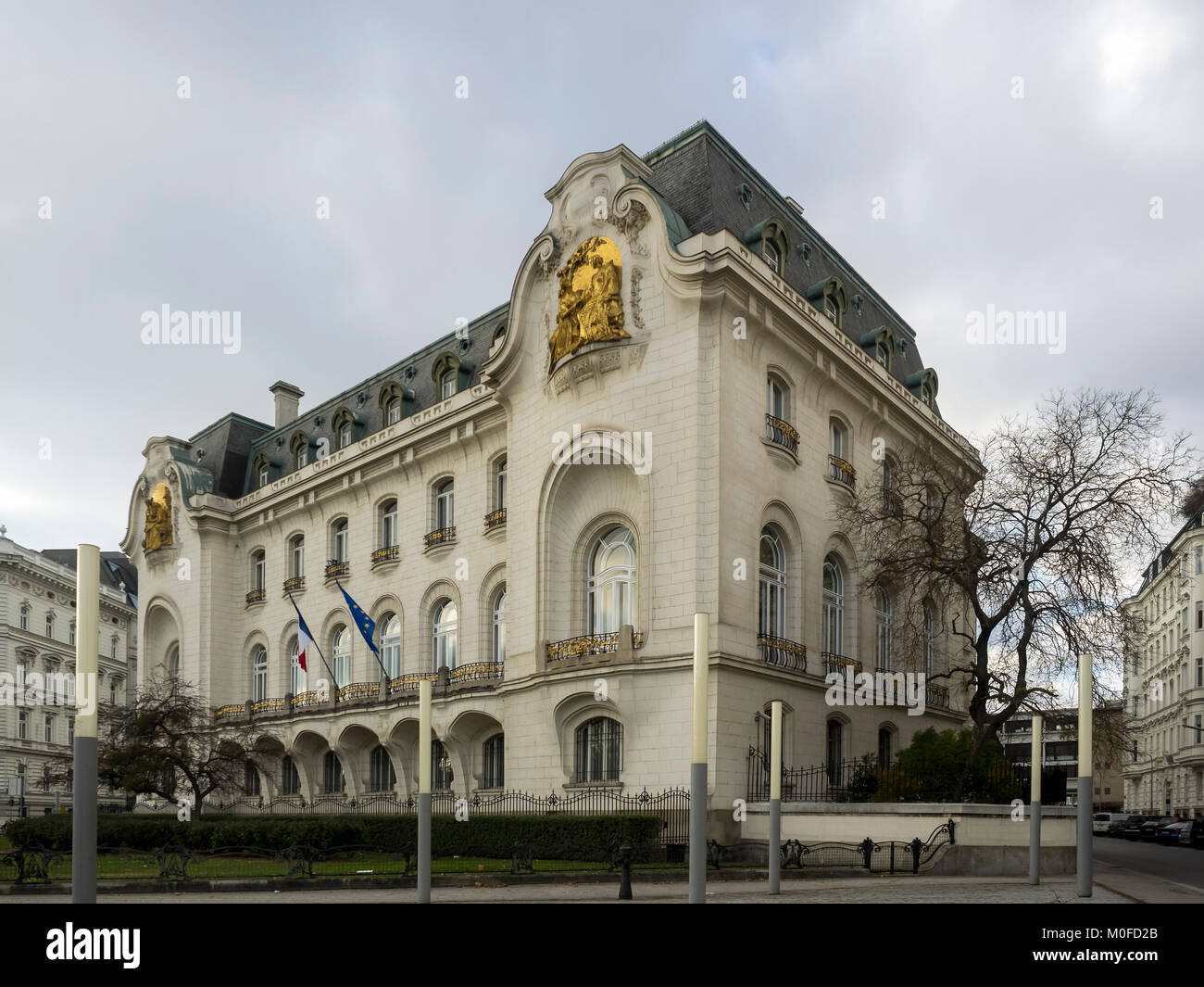VIENNA, AUSTRIA, DECEMBER 06, 2017 The French Embassy Building in