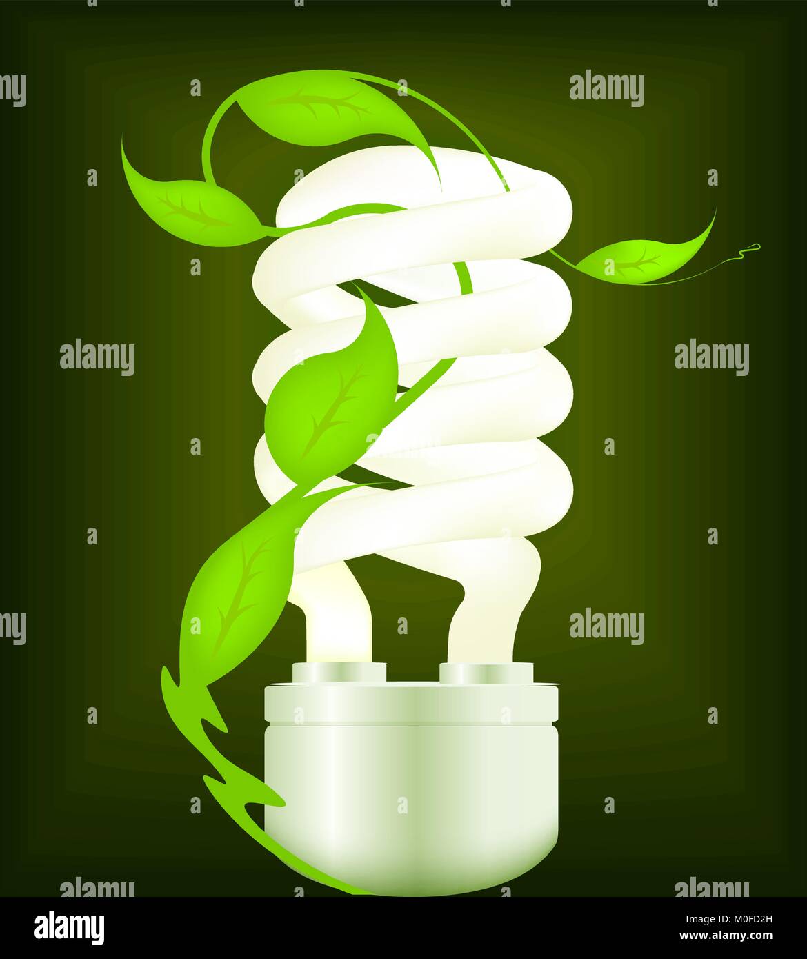 Eco design with energy-saving bulb. Vector Stock Vector Image & Art - Alamy