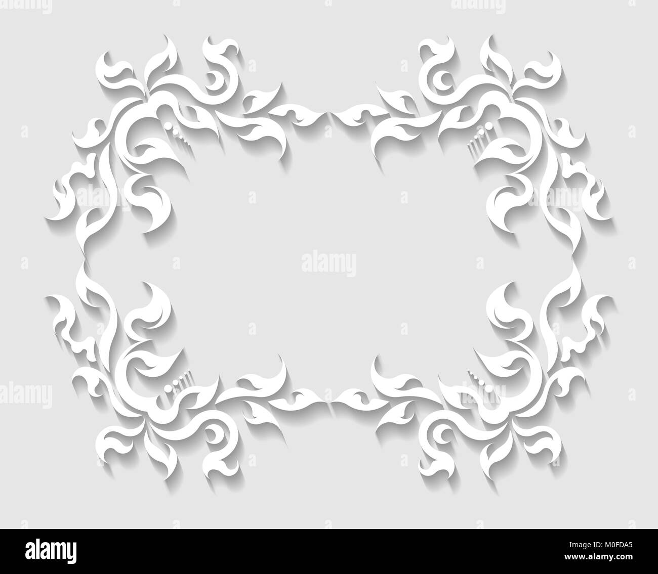 Paper frame in cut of paper style Stock Vector Image & Art - Alamy