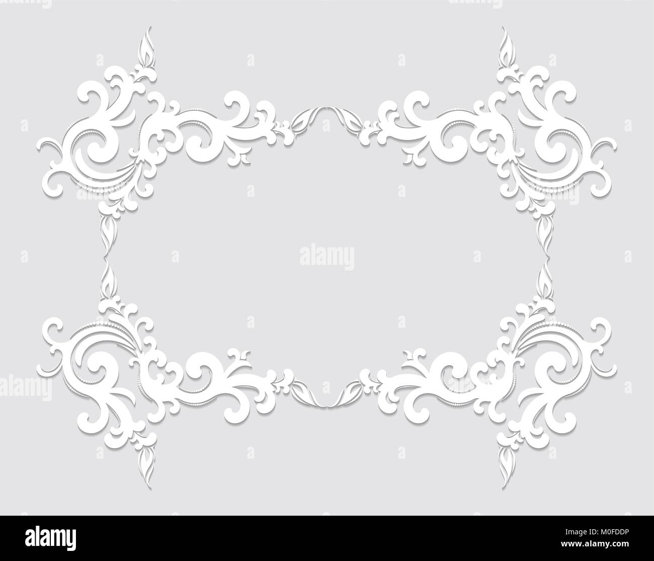 Paper frame in cut of paper style Stock Vector Image & Art - Alamy