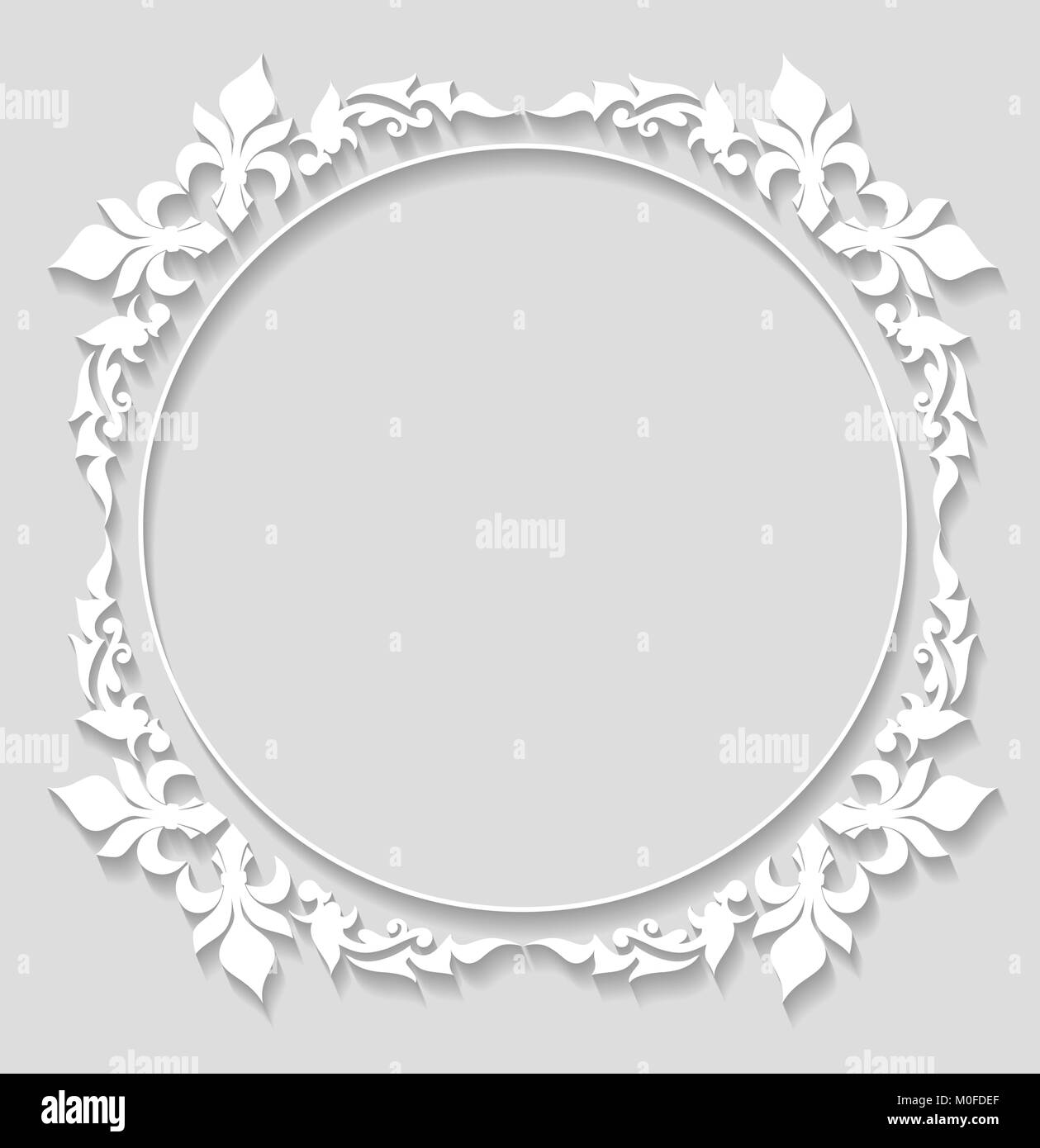 Paper oval frame in cut of paper style Stock Vector Image & Art Alamy