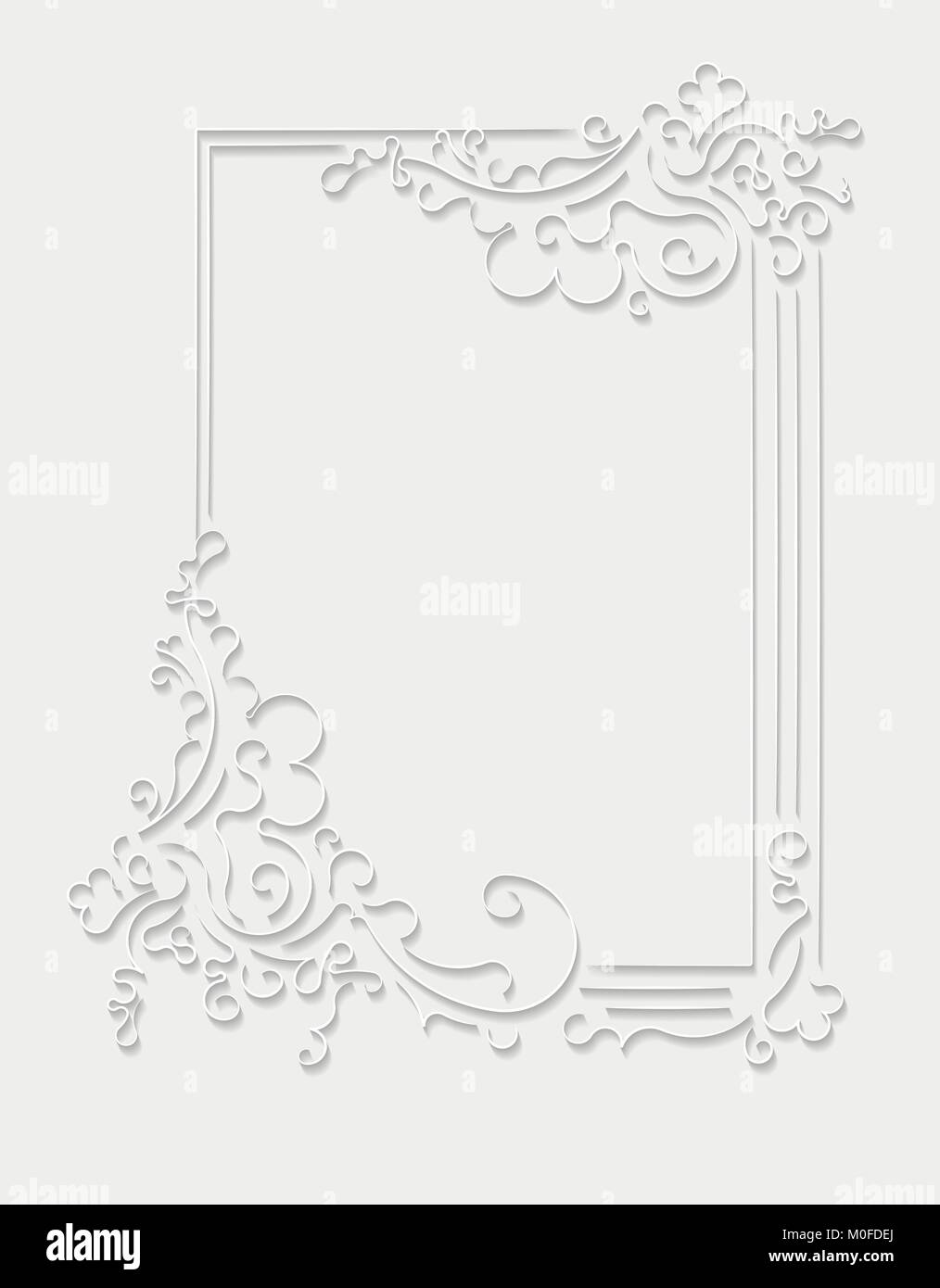Paper frame in cut of paper style Stock Vector Image & Art - Alamy