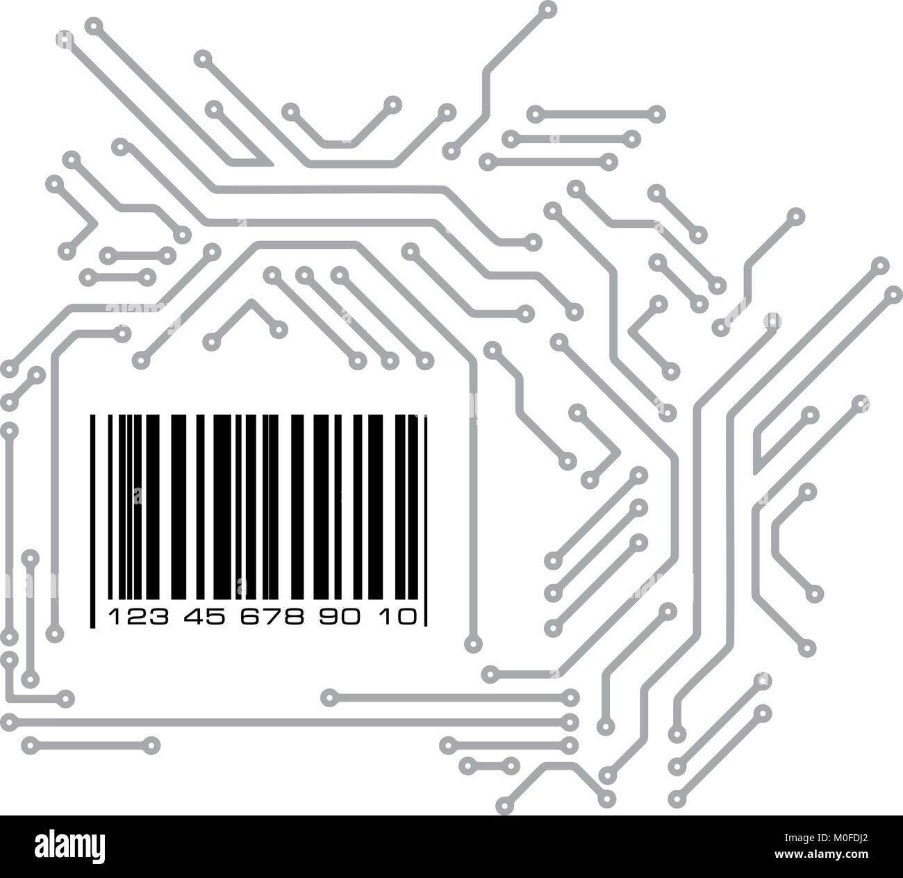 bar-code-in-pcb-layout-style-vector-illustration-stock-vector-image