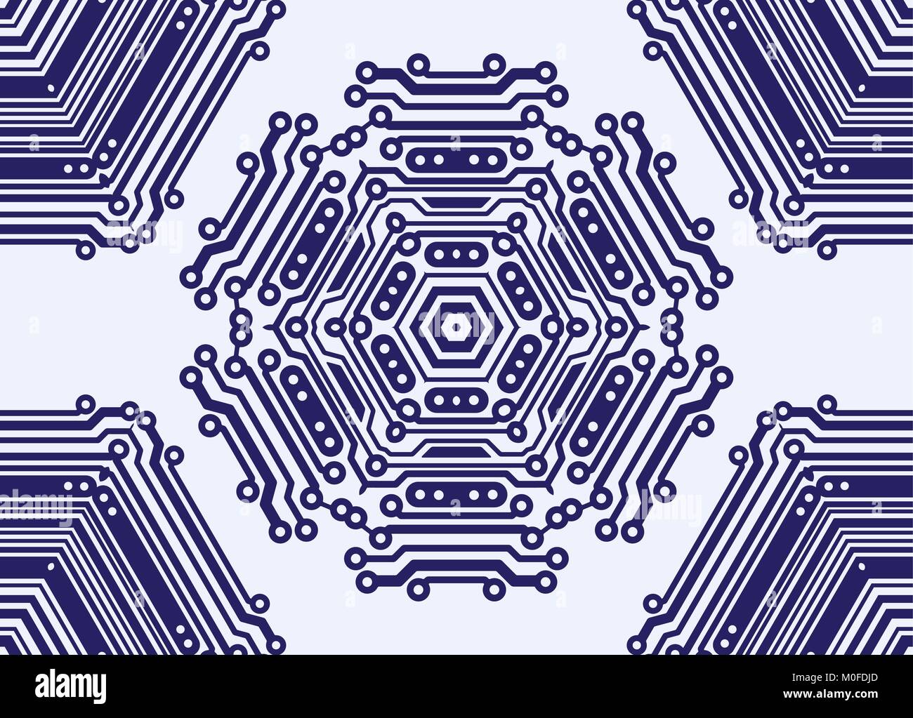 Abstract seamless pattern in PCB-layout style. Vector illustration Stock  Vector Image & Art - Alamy