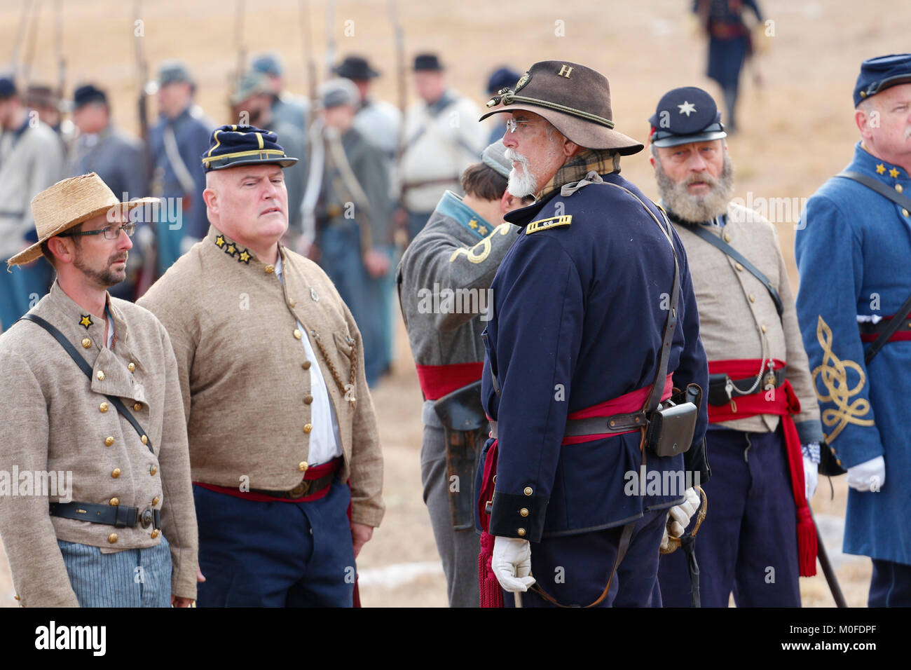 Civil War Re-enactment of a battle that happened in Hernando County, Florida in July of l864. Stock Photo