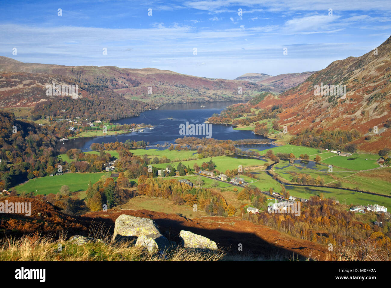 Ullswater from Arnison crag Lake District national park Cumbria Stock Photo
