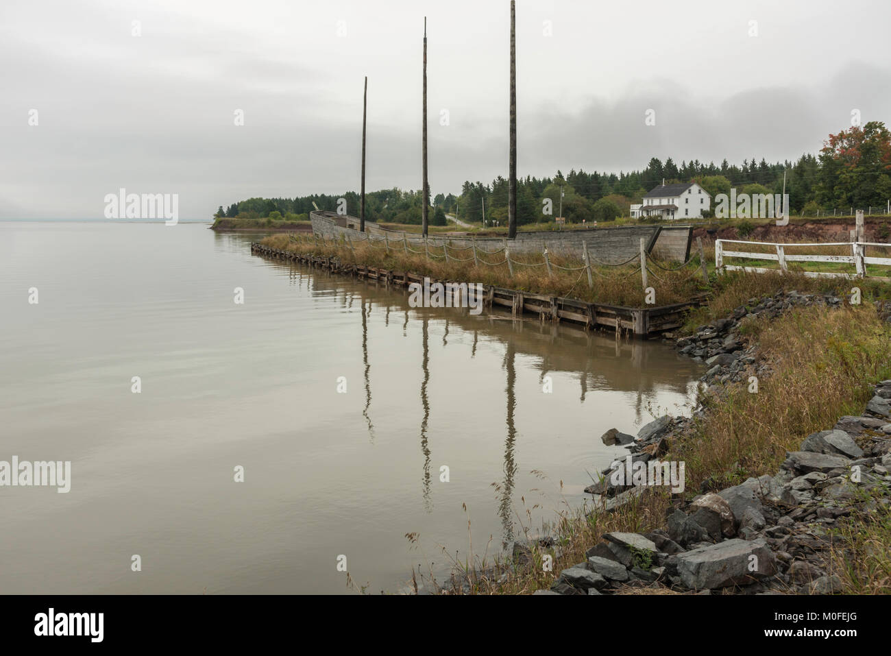 old sailing ship at Mary's Point on Shepody Dam Road in New Brunswick